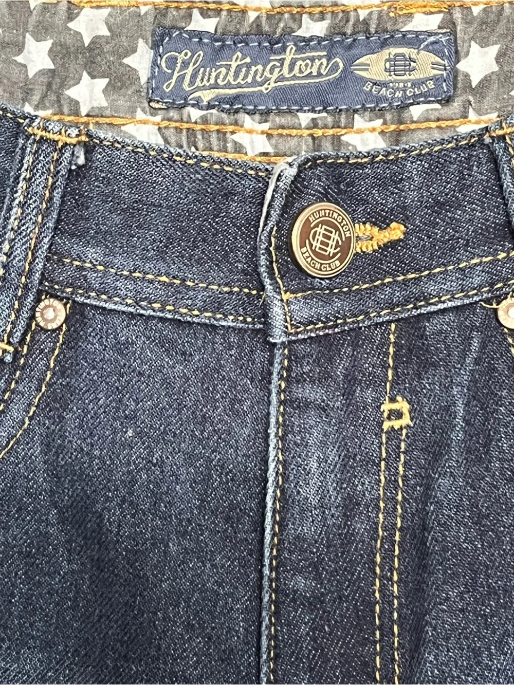 Huntington Girls Dark Wash Straight Leg Jeans Size 12 Pristine NWOT